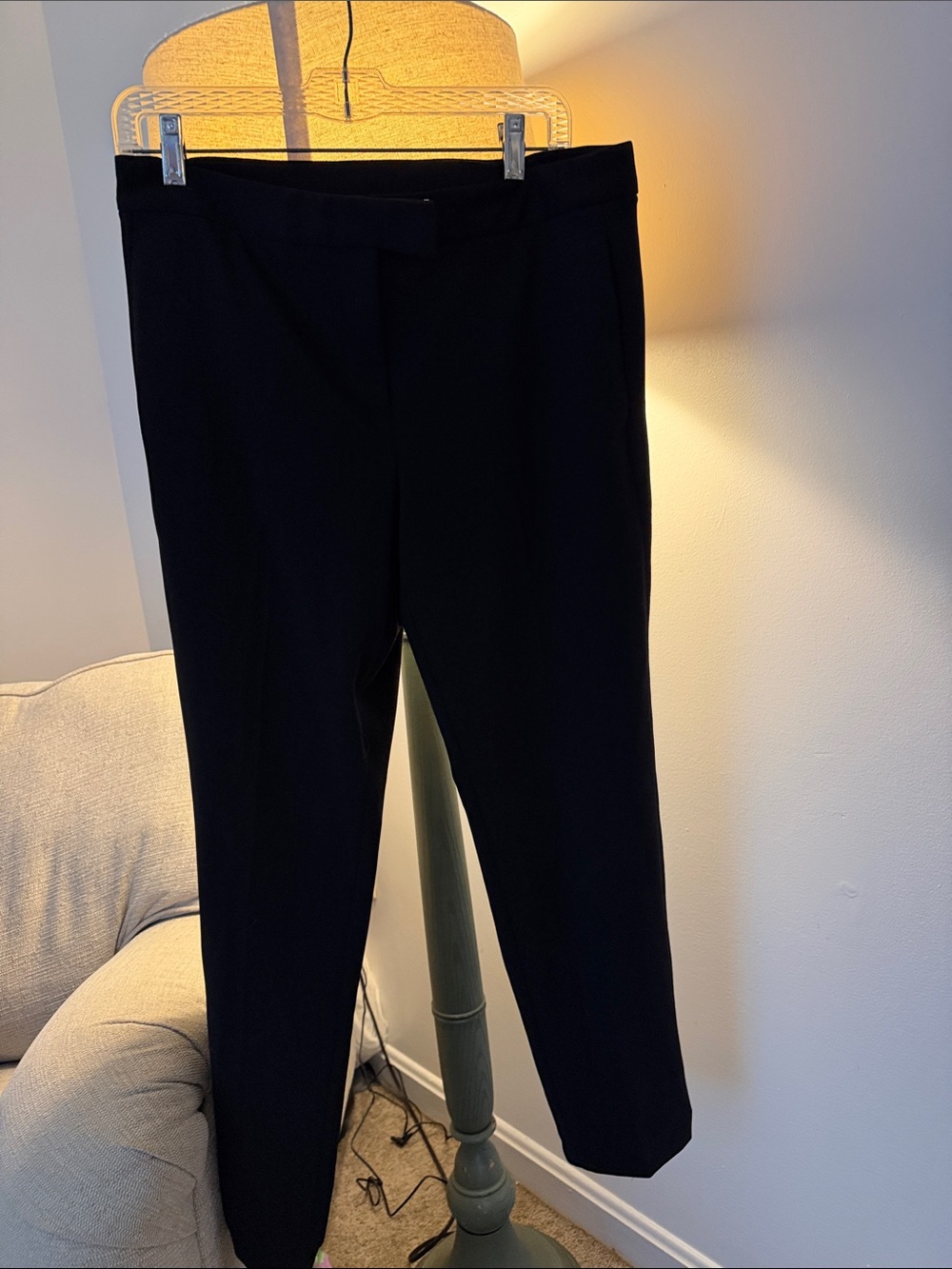 DKNY Black Straight Leg Tailored Pants